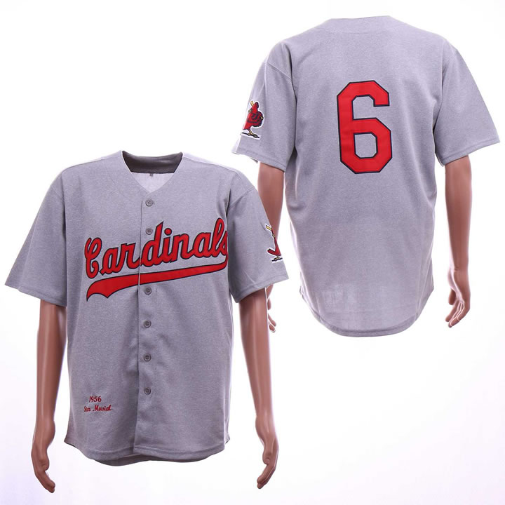 Cardinals 6 Stan Musial Gray 1956 Cooperstown Collection Jersey Dzhi,We sell and wholesale Cardinals 6 Stan Musial Gray 1956 Cooperstown Collection Jersey Dzhi on line form chian!